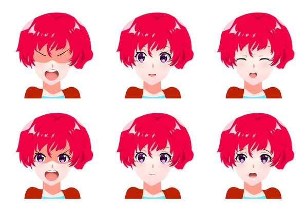 Premium Vector  Eight anime faces