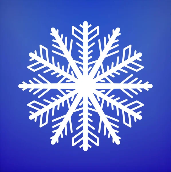 Snowflake icon. Christmas and winter theme. Snowflake Winter poster, digital illustration. White snowflakes on blue textured background. For Art, Print, Web design. Christmas Holiday banner. — Stock Vector