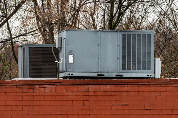 Outdoor air conditioner on the rooftop cool cooling