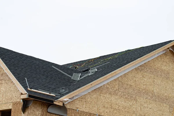 Gray shingles for covering the roof — Stock Photo, Image