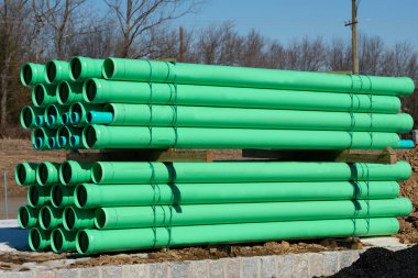 plastic pipes for building water canalization stack