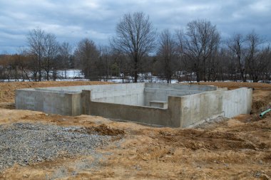 Yeni ev çimento beton blok tabanı için temel