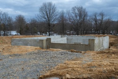 Evin çimento zemini için beton temeller yeni