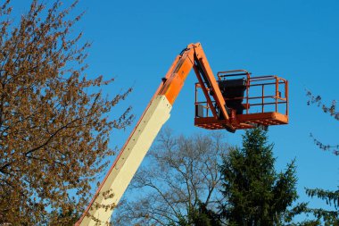 Teleskopik platform vinç çalışma hidrolik sarı kaldırma