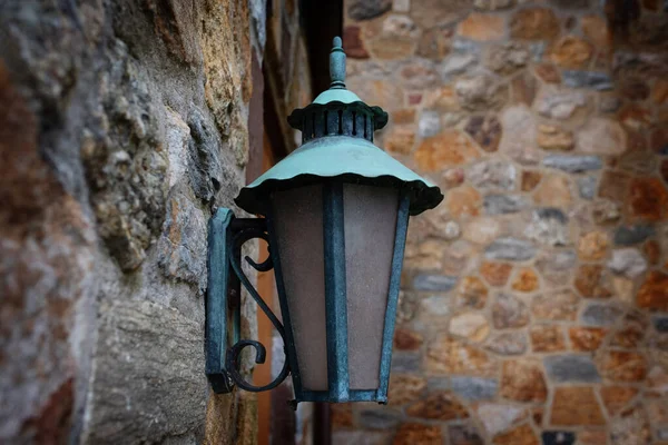 Straatlamp Voor Verlichting Muur Antiek Ijzer Metaal — Stockfoto
