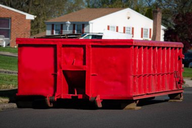 konteynır perspektifi ön görünüm kutusu kirli tam çöp
