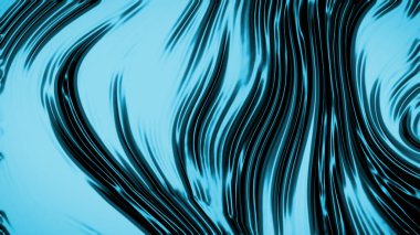 Dalgaların lüksüne sahip soyut Teal yeşili arka plan. 3d illüstrasyon, 3d canlandırma.