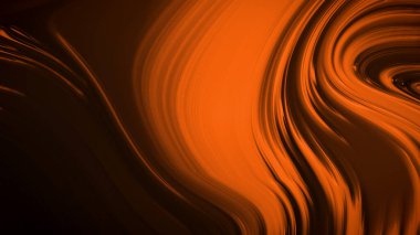 Dalgaların lüksüne sahip soyut turuncu arka plan. 3d illüstrasyon, 3d canlandırma.
