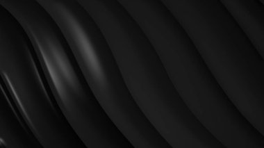 Siyah gri eğimli geometrik soyut arkaplan. Zarif kıvrımlı çizgiler ve renk grafik tasarımlı şekil. 3d Hazırlama