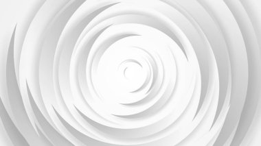 Beyaz gri daireler soyut arkaplan 3D illüstrasyon kağıt kesim tarzıyla.