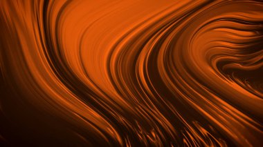 Dalgaların lüksüne sahip soyut turuncu arka plan. 3d illüstrasyon, 3d canlandırma.