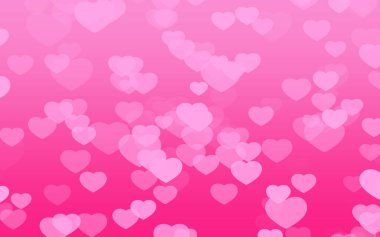 Pembe arka planda Sevgililer Günü pembe kalpleri.