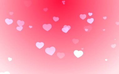 Sevgililer günü pembe arka planda beyaz kalpler.