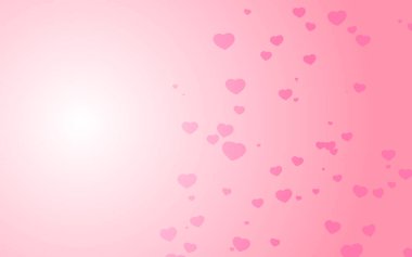 Pembe arka planda Sevgililer Günü pembe kalpleri.