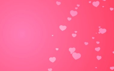 Pembe arka planda Sevgililer Günü pembe kalpleri.
