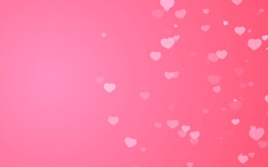 Pembe arka planda Sevgililer Günü pembe kalpleri.