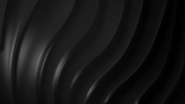 Siyah gri eğimli geometrik soyut arkaplan. Zarif kıvrımlı çizgiler ve renk grafik tasarımlı şekil. 3d Hazırlama