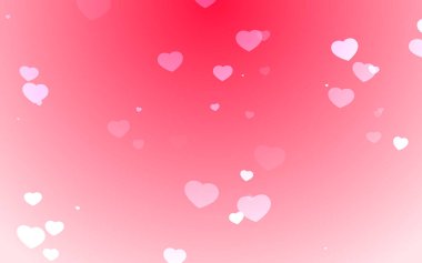 Sevgililer günü pembe arka planda beyaz kalpler.
