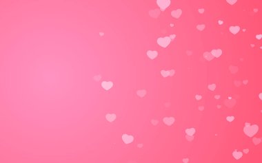 Pembe arka planda Sevgililer Günü pembe kalpleri.