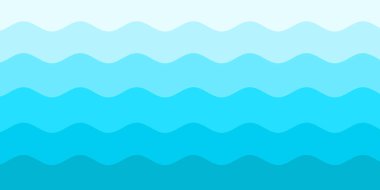 Mavi beyaz dalga desenli arka plan. Yaz tatili tasarımı için kullan. 