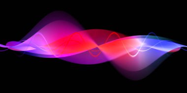 Ses dalgası çizgileri çizimi. Renkli gradyan hareket soyut arkaplan.