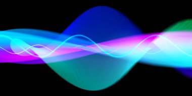 Ses dalgası çizgileri çizimi. Renkli gradyan hareket soyut arkaplan.