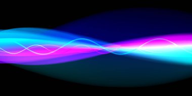 Ses dalgası çizgileri çizimi. Renkli gradyan hareket soyut arkaplan.