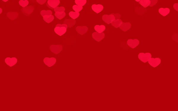 Saint Valentin Coeurs Rouges Sur Fond Rouge — Photo