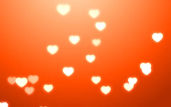 Yaşayan Mercan Arka Planında Sevgililer Günü Beyaz Kalpleri — Stok fotoğraf