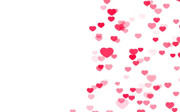 Dia Dos Namorados Corações Cor Rosa Fundo Branco — Fotografia de Stock