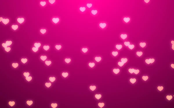 San Valentino Cuori Bianchi Luce Sfondo Rosa — Foto Stock