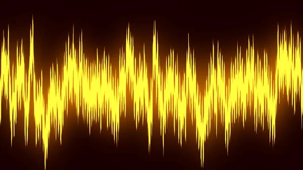 Speaking sound  wave lines illustration. Yellow gradient motion abstract background.