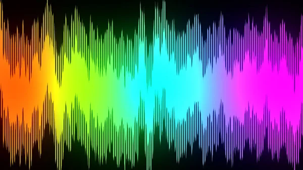 Speaking Sound Colorful Wave Lines Illustration Rainbow Gradient Motion Abstract — Stock Photo, Image