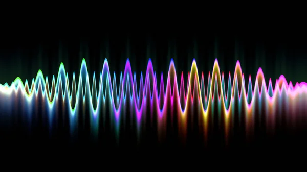 Sound wave line multicolor music abstract background. Neon light curved with colorful graphic design.