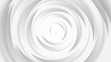 Beyaz gri daireler soyut arkaplan 3D illüstrasyon kağıt kesim tarzıyla.