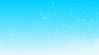 Mavi gökyüzü arka planlı Noel kar taneleri.