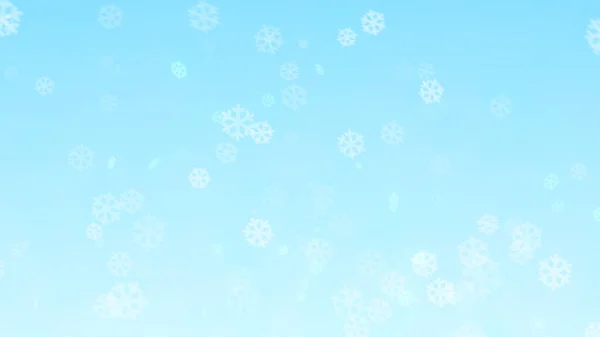 Christmas Winter Snowflake Blue Sky Background — Stock Photo, Image