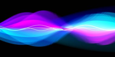 Ses dalgası çizgileri çizimi. Renkli gradyan hareket soyut arkaplan.