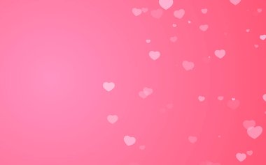 Pembe arka planda Sevgililer Günü pembe kalpleri.