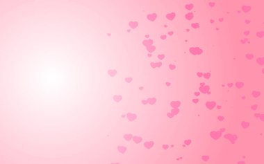 Pembe arka planda Sevgililer Günü pembe kalpleri.