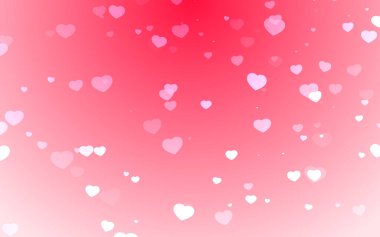 Sevgililer günü pembe arka planda beyaz kalpler.