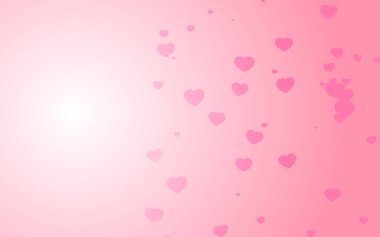 Pembe arka planda Sevgililer Günü pembe kalpleri.