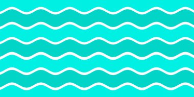 Mavi beyaz ve yeşil renk dalga desenli arka plan. Yaz tatili tasarımı için kullan. 