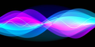 Ses dalgası çizgileri çizimi. Renkli gradyan hareket soyut arkaplan.