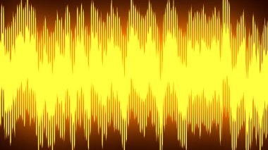 Ses dalgası çizgileri illüstrasyonu. Sarı eğimli hareket soyut arkaplan.