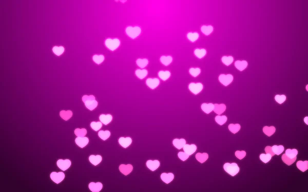 Valentine Day Pink Hearts Purple Background — Stock Photo, Image