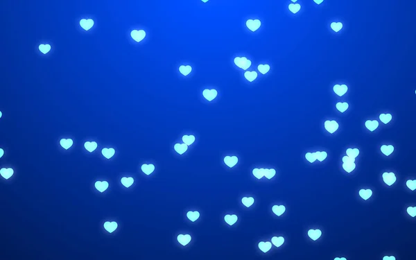 Valentine Day White Hearts Blue Background — Stock Photo, Image