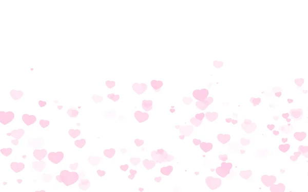San Valentino Cuori Rosa Sfondo Bianco — Foto Stock
