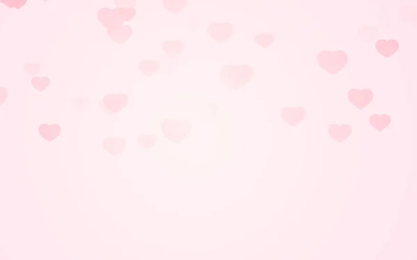 Valentijnsdag Roze Harten Roze Roos Achtergrond — Stockfoto