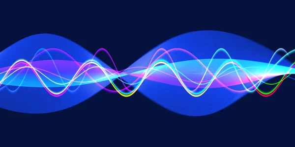 Speaking Sound Wave Lines Illustration Colorful Gradient Motion Abstract Background — Stock Photo, Image